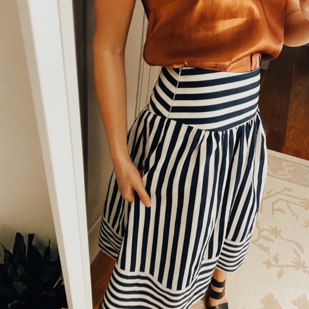 Anthropologie, brand new striped tulle skirt
